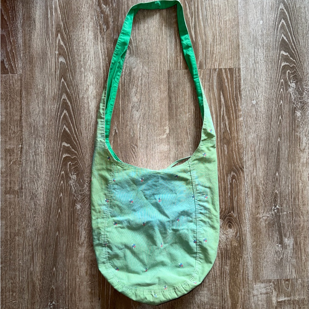 Green Floral Tote Bag